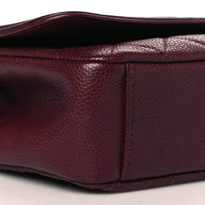 Chanel Caviar Quilted Small CC Filigree Flap Burgundy 8 of 9