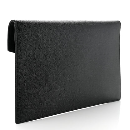Saint Laurent Grain De Poudre Uptown Pouch Black 2 of 5