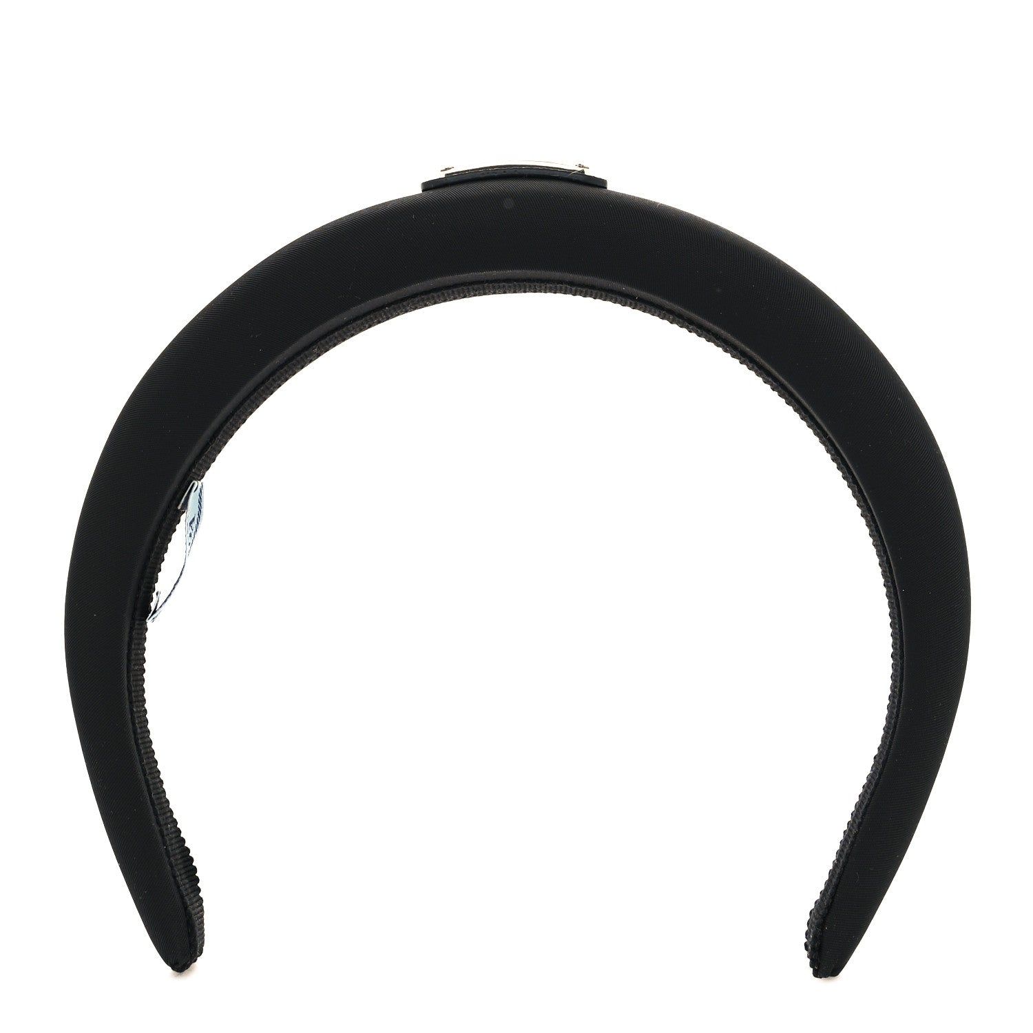 Prada Re-Nylon Metal Triangle Logo Headband Black 1 of 4