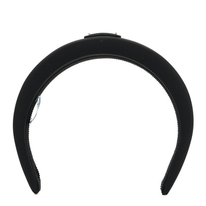 Prada Re-Nylon Metal Triangle Logo Headband Black 1 of 4