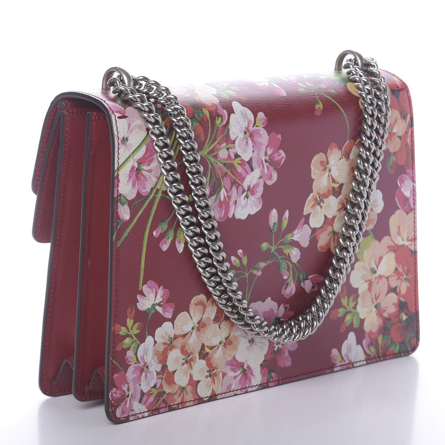 Gucci Calfskin Blooms Print Medium Dionysus Shoulder Bag Romantic Cherry Multicolor 3 of 9