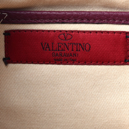 Valentino Garavani Alce Printed Calfskin Rockstud Bucket Bag Garnet 7 of 9
