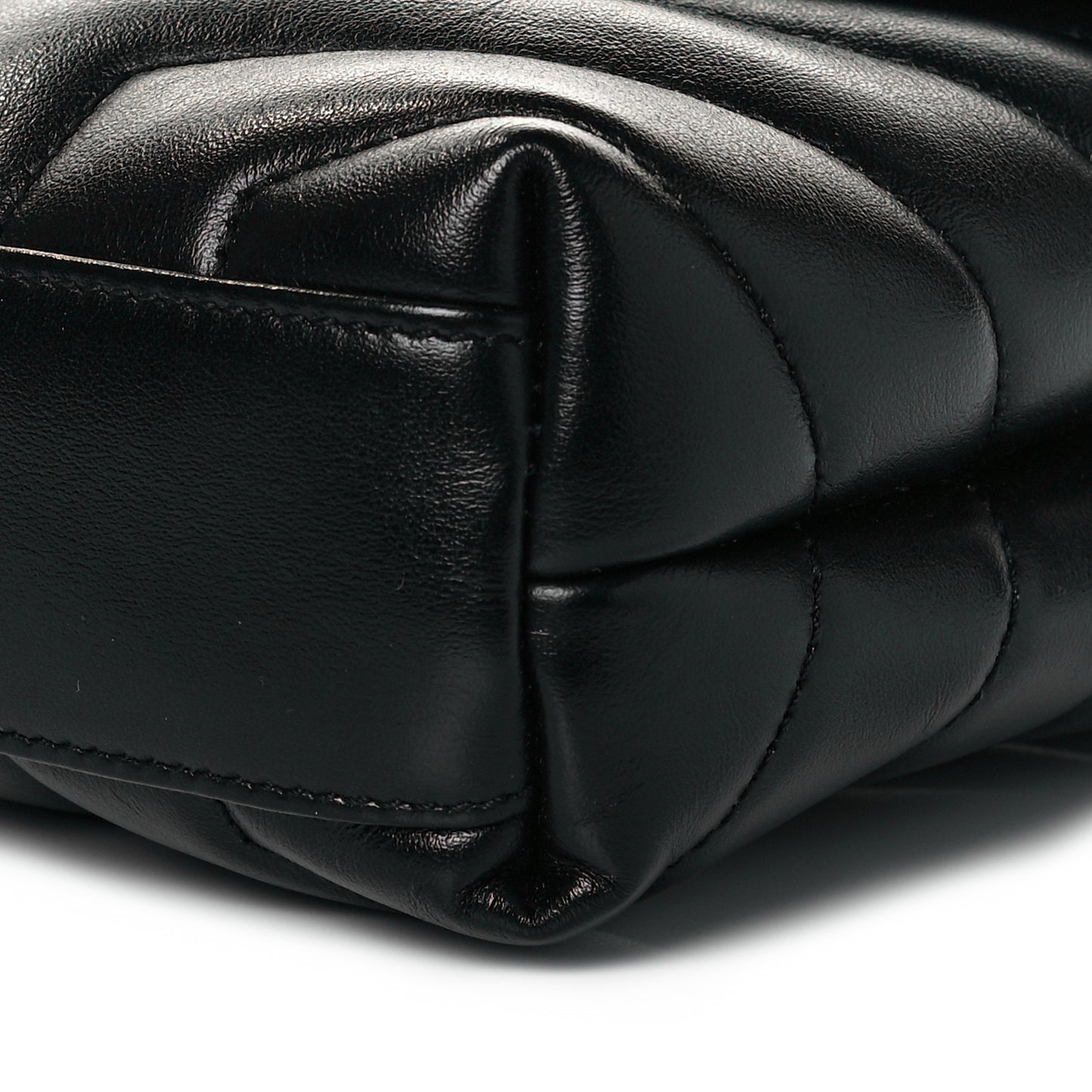 Calfskin Y Quilted Monogram Toy Loulou Crossbody Bag Black