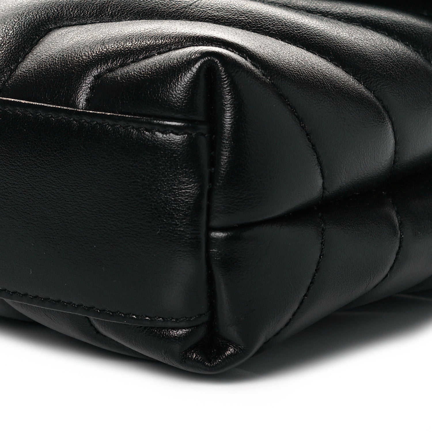 Saint Laurent Calfskin Y Quilted Monogram Toy Loulou Crossbody Bag Black 8 of 9