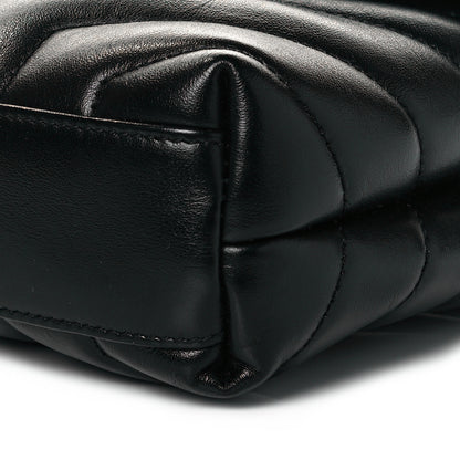 Saint Laurent Calfskin Y Quilted Monogram Toy Loulou Crossbody Bag Black 8 of 9