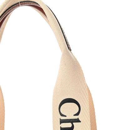 Chloe Cotton Calfskin Medium Woody Ribbon Tote White Brown 13 of 13