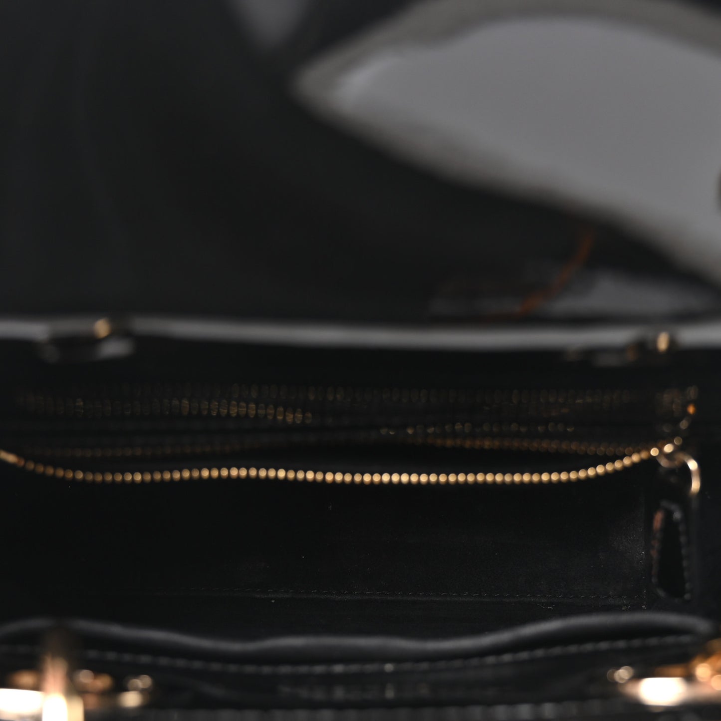 Patent Cannage Small Lady Dior Black