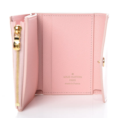 Louis Vuitton Damier Azur Zoe Wallet Rose Ballerine 7 of 10