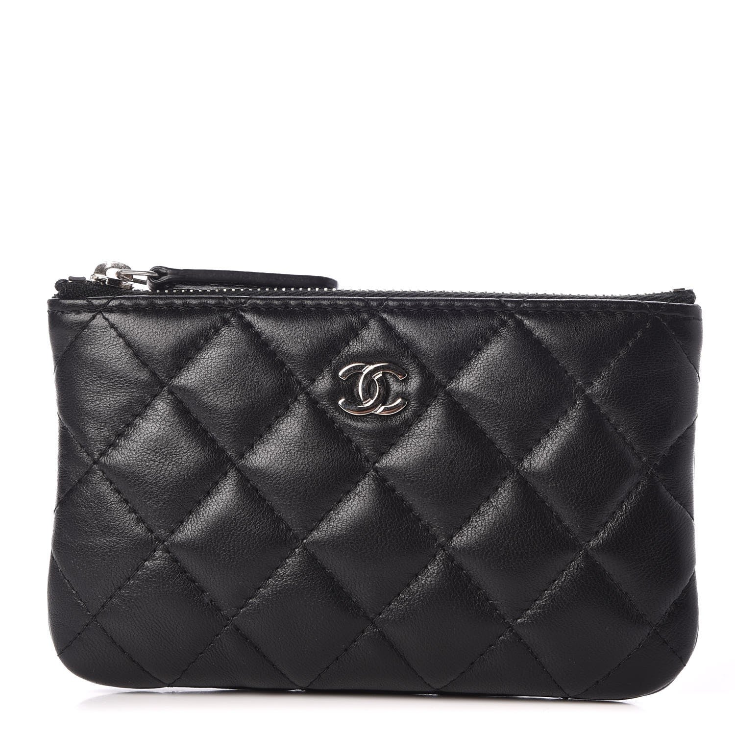 Chanel Lambskin Quilted Small Cosmetic Case Black 1 of 7