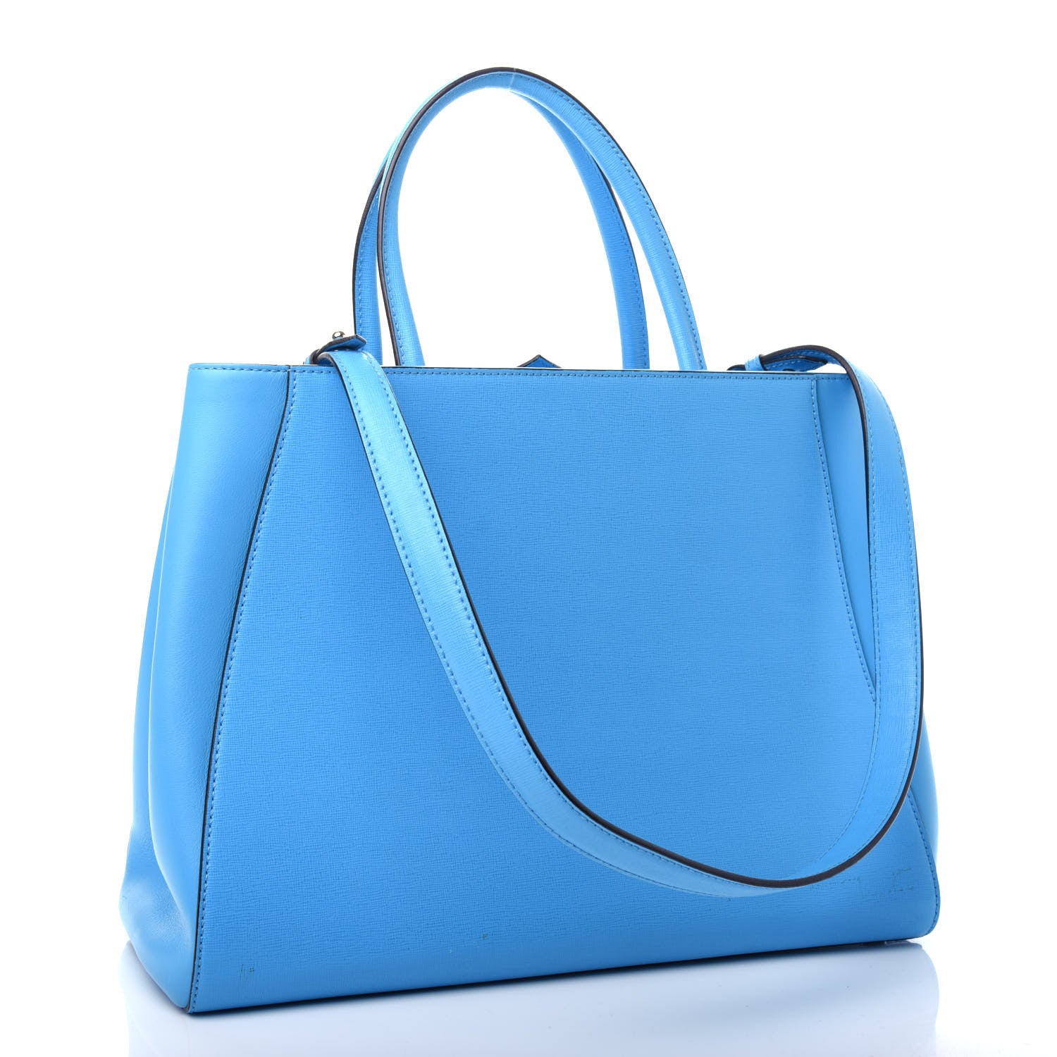 Fendi Vitello Elite Medium 2Jours Tote Maldives 3 of 9
