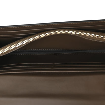 Fendi Vitello Soft F is Fendi Bi-Color FF 1974 Embossed Continental Envelope Wallet On Chain Maya Black 5 of 11