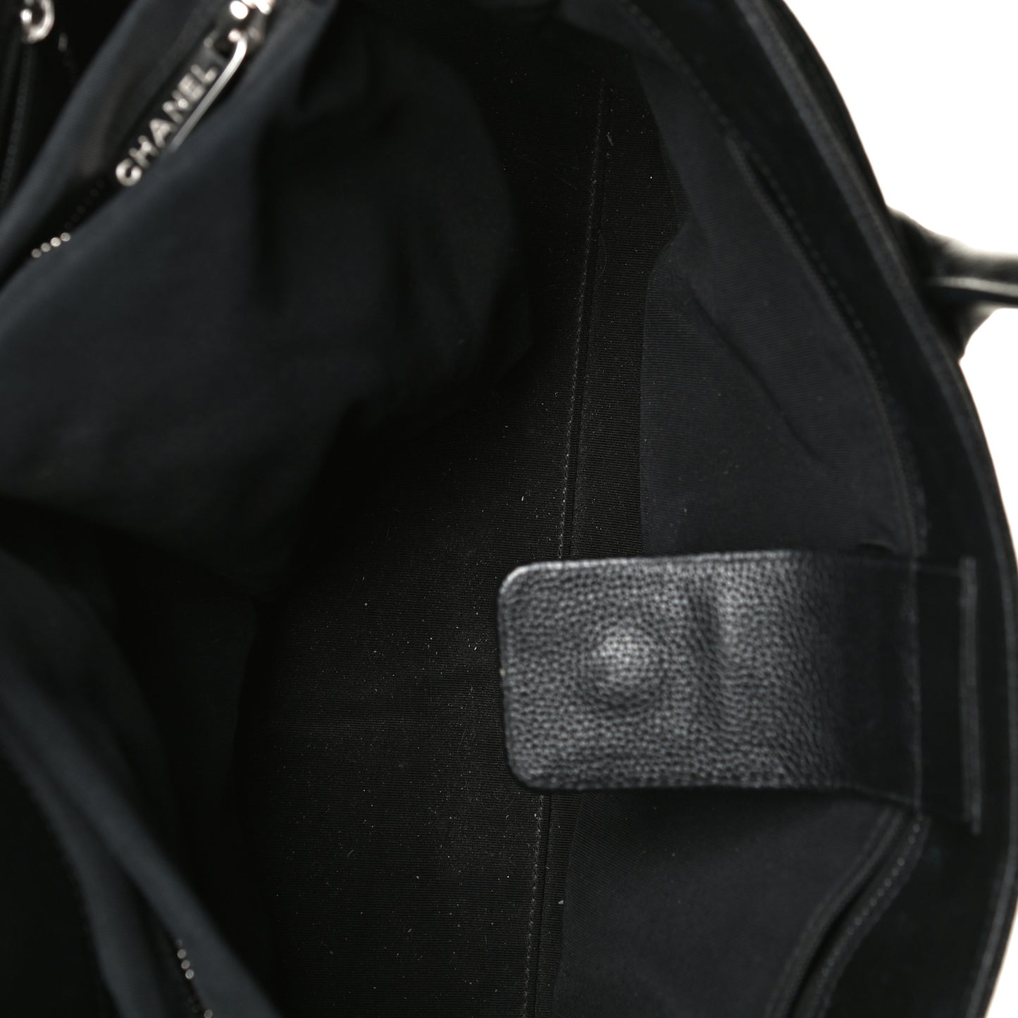 Calfskin Cerf Executive Shopper Tote Black