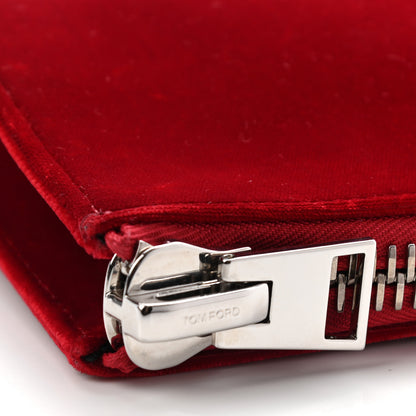 Tom Ford Velvet Crystal TF Clutch Dark Red 7 of 15