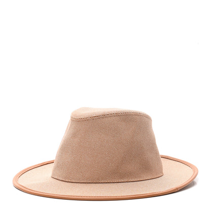 Hermes Stretch H Cotton Canvas Lambskin Ossie Hat 59 1 of 10