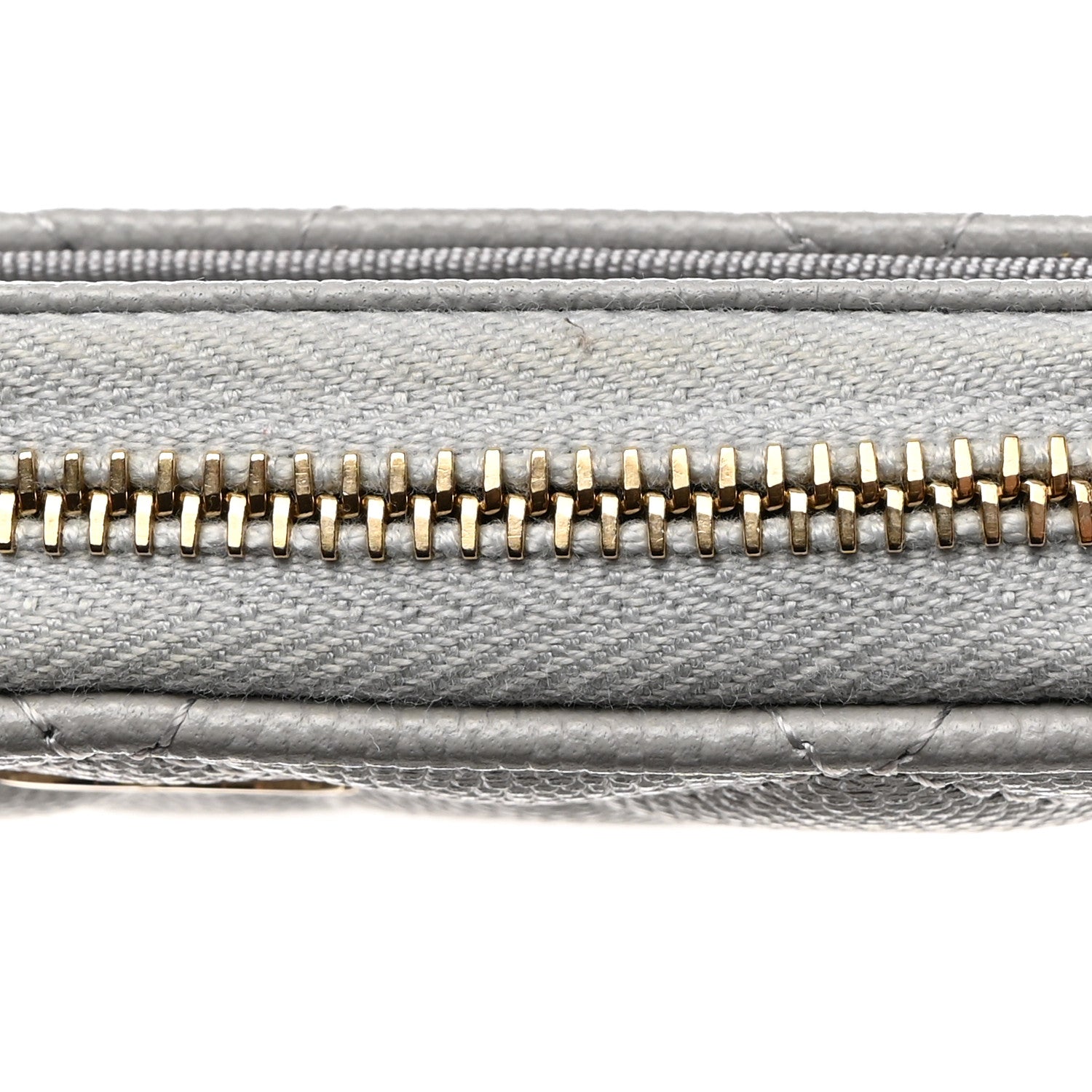 Chanel Caviar Quilted Zip Coin Purse Grey 8 of 9