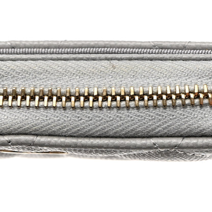 Chanel Caviar Quilted Zip Coin Purse Grey 8 of 9