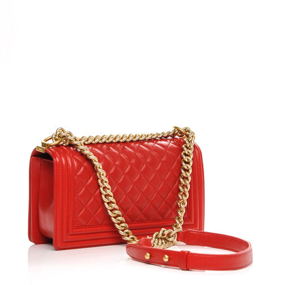 Chanel Lambskin Quilted Medium Boy Flap Red 3 of 7