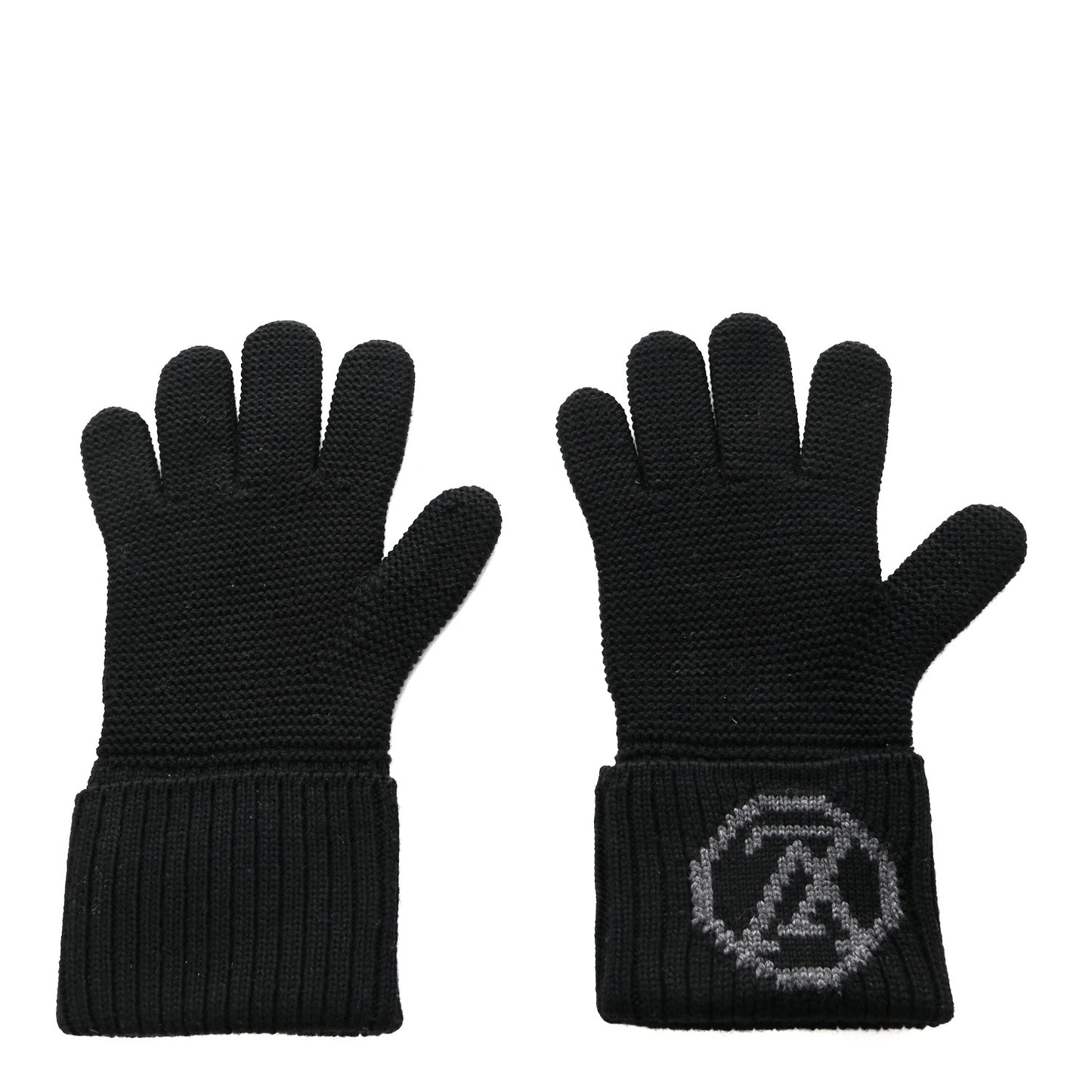 Wool Logo Gloves Black