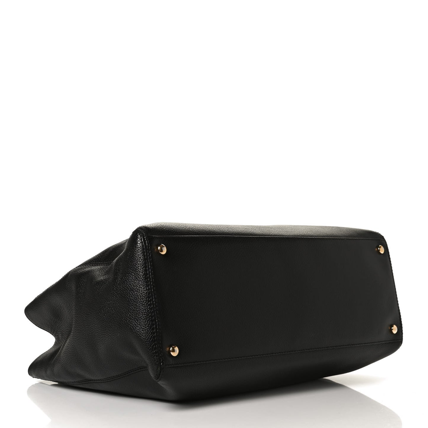 Calfskin Cerf Shopper Tote Black