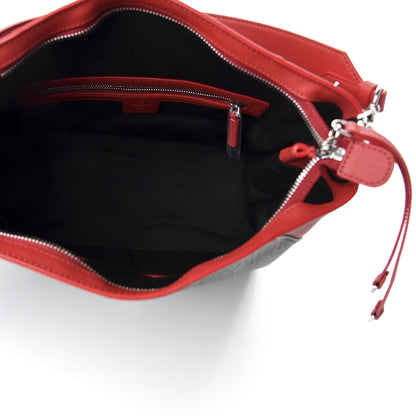MCM Visetos Medium Klara Hobo Red Black 4 of 9