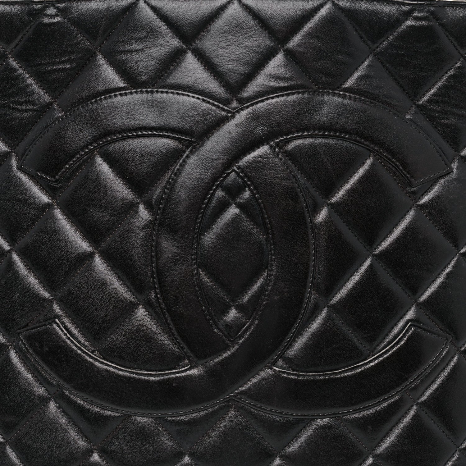 Chanel Lambskin Quilted Medallion Tote Black 13 of 27