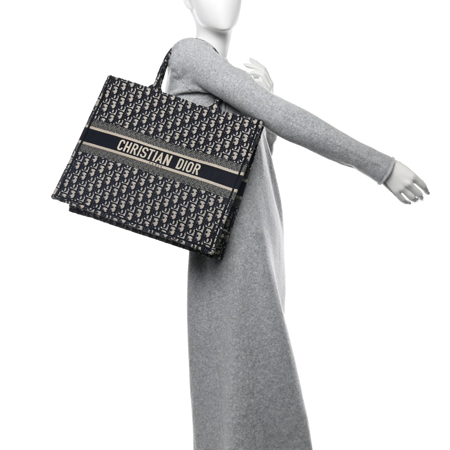 Christian Dior Oblique Large Book Tote Blue Multicolor 2 of 12