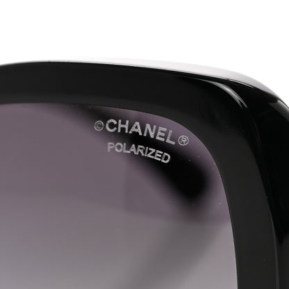 Chanel Acetate Metal Polarized Chain Square Sunglasses 5305 Black 7 of 8