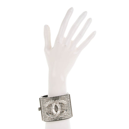 Chanel Crystal Baguette CC Wide Cuff 2 of 5