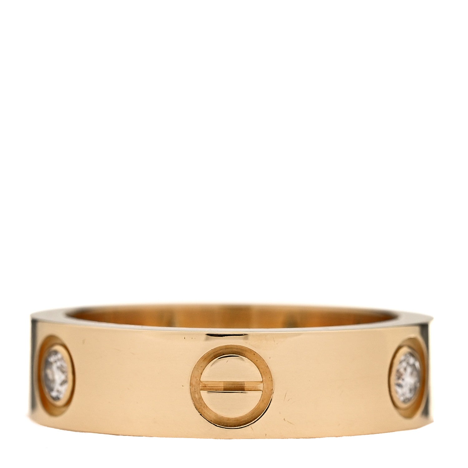 Cartier 18K Yellow Gold 3 Diamond 5.5mm LOVE Ring 54 7 3 of 7