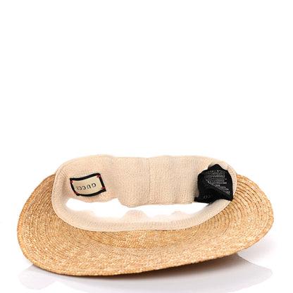 Gucci Raffia Logo Visor S Ivory Black 3 of 4