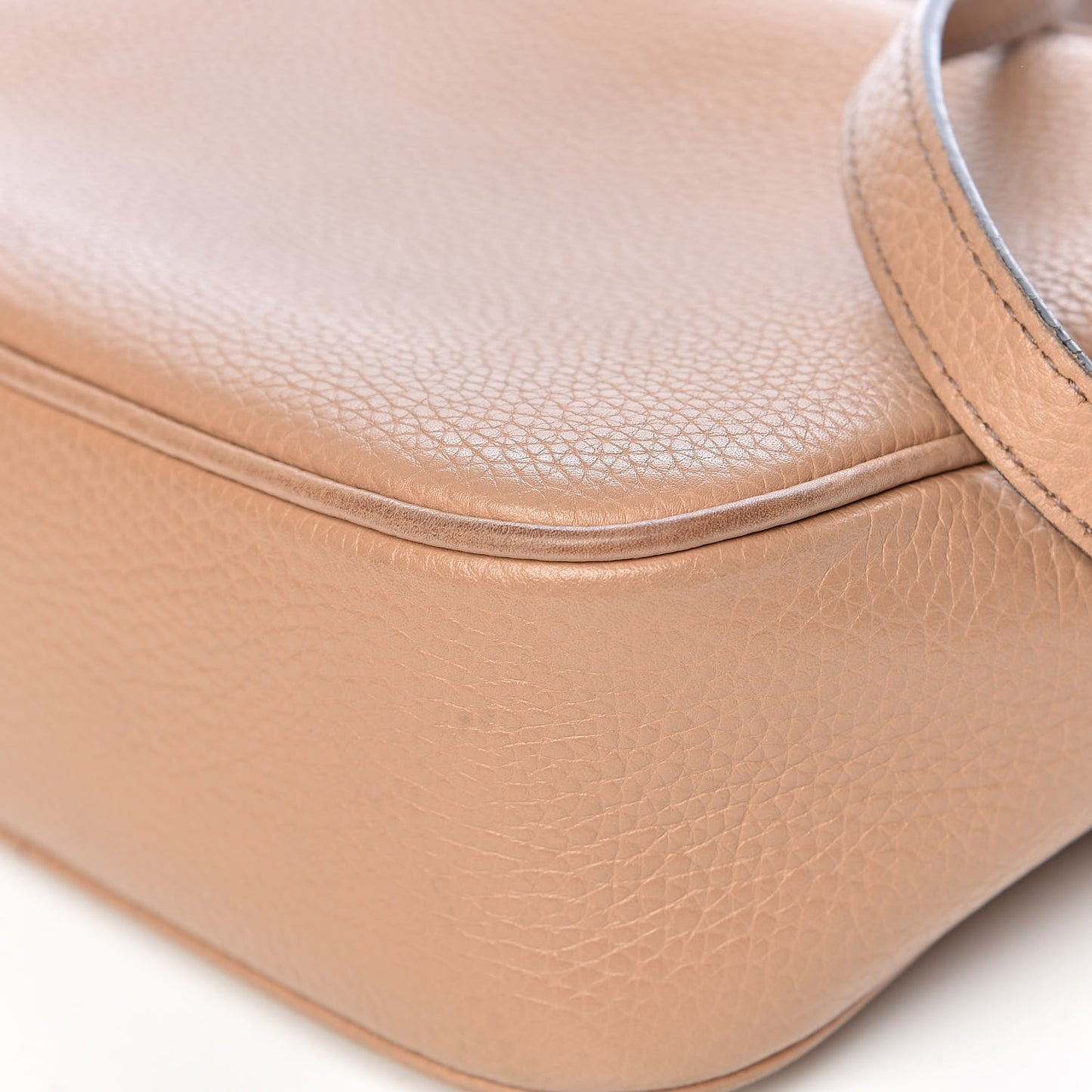 Pebbled Calfskin Small Soho Disco Bag Rose Beige