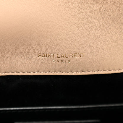 Saint Laurent Lambskin Matelasse Monogram Baby Niki Chain Satchel Dark Beige 7 of 10