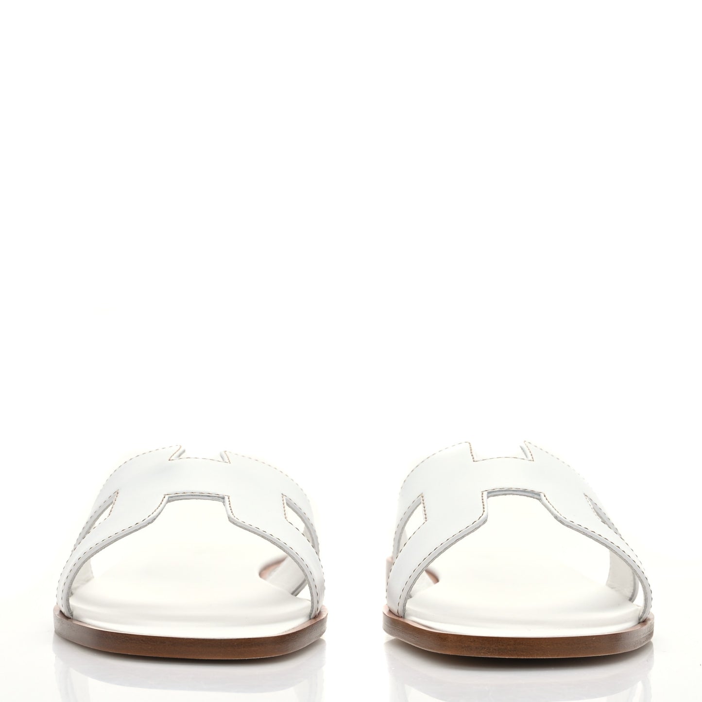 Box Calfskin Oran Sandals 39 White