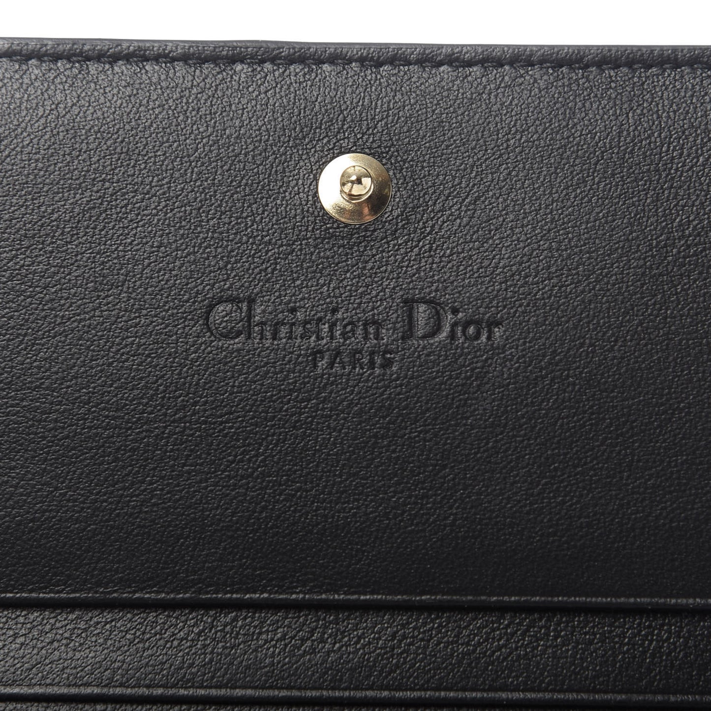 Calfskin Tie Mini Lady Dior Wallet Blue Multicolor