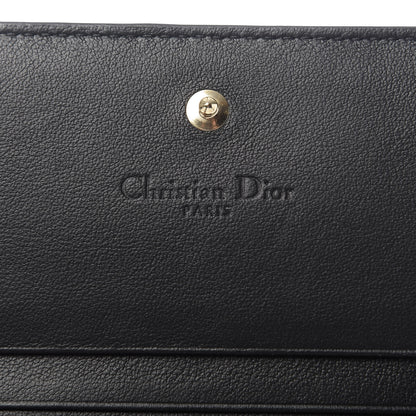 Christian Dior Calfskin Tie Mini Lady Dior Wallet Blue Multicolor 6 of 8