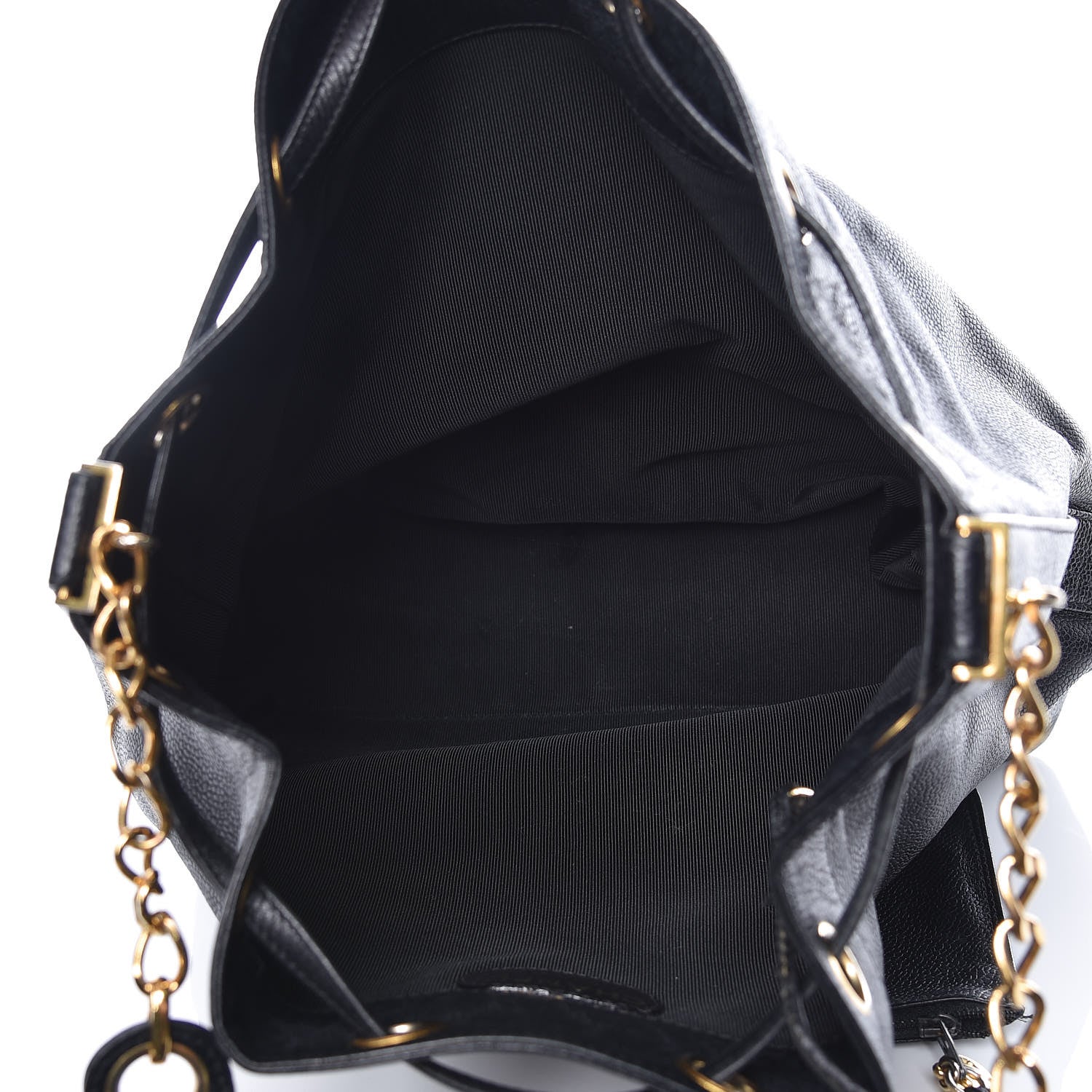 Chanel Caviar CC Drawstring Shoulder Bag Black 8 of 14