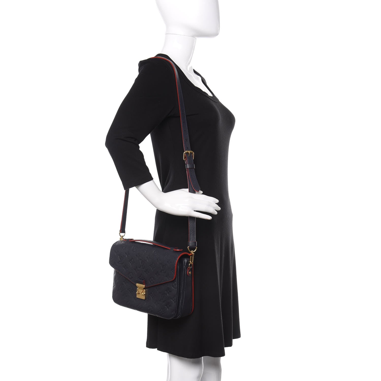 Louis Vuitton Empreinte Pochette Metis Marine Rouge 2 of 13