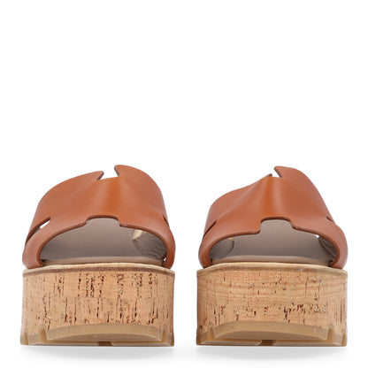 Hermes Calfskin Cork Eze 30 Sandals 37 Marron Glaise 3 of 10