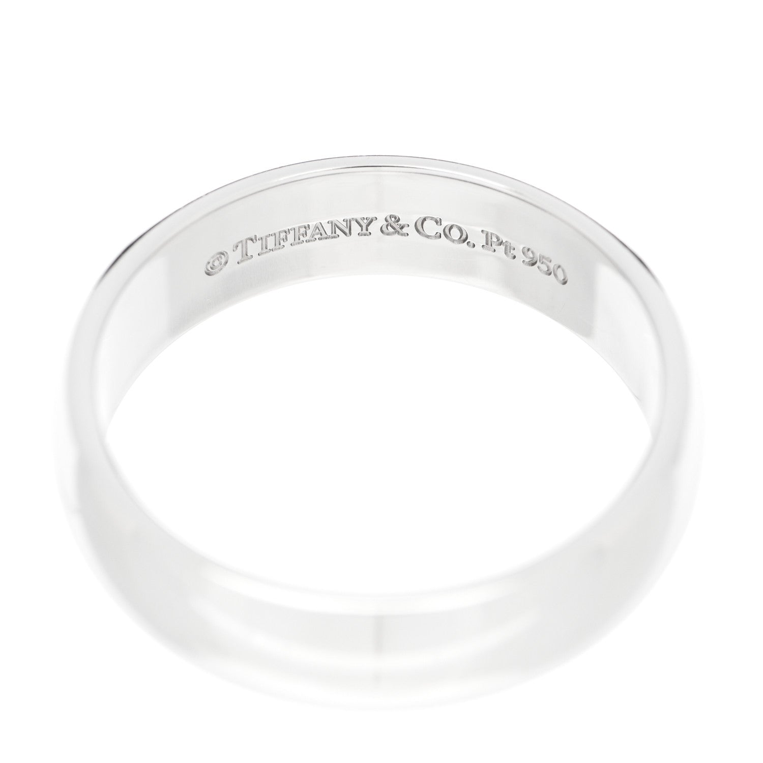 Tiffany Platinum 6mm Classic Wedding Band Ring 64 10.75 4 of 4