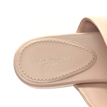 Louis Vuitton Lambskin Embossed Monogram Drapy Flat Thong Sandal 41 Beige 7 of 8