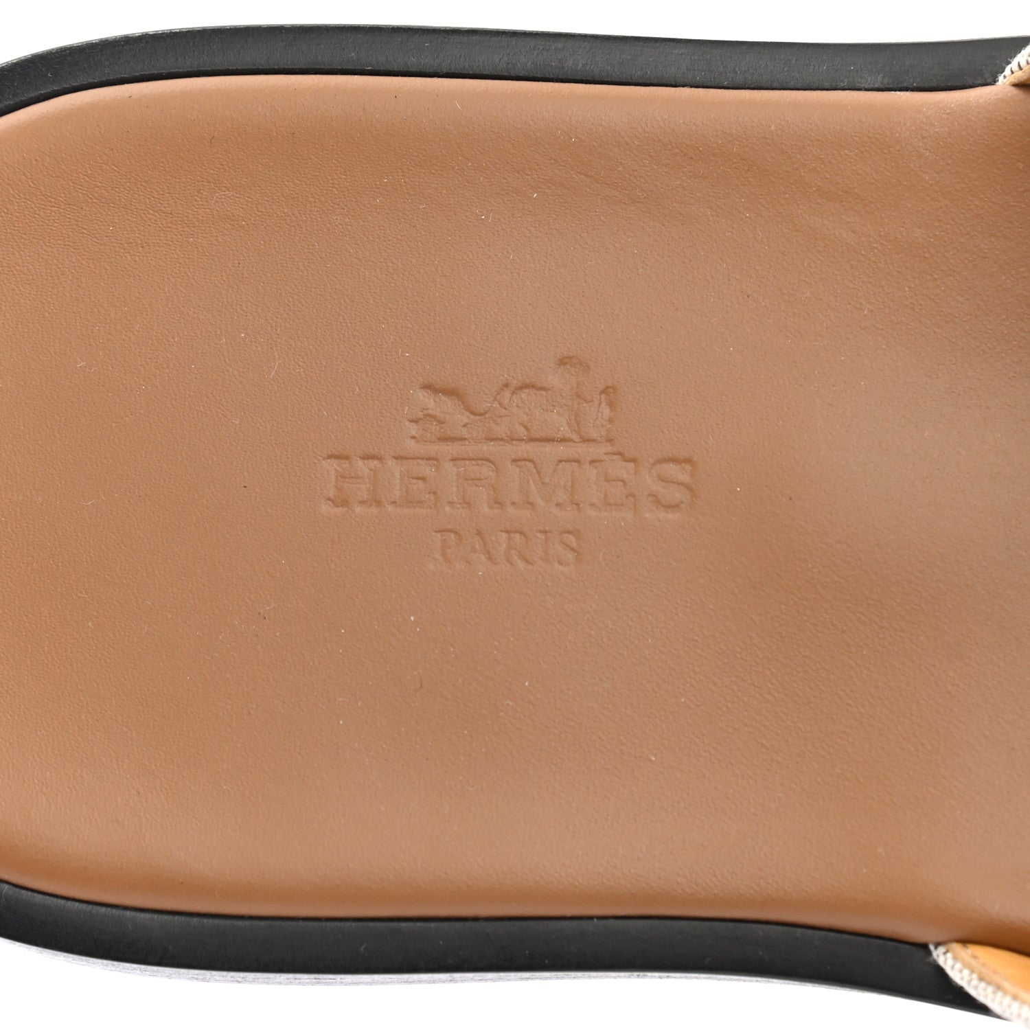 Hermes Canvas Calfskin Mens Izmir Sandals 40 Naturel Safari Prunoir 7 of 8