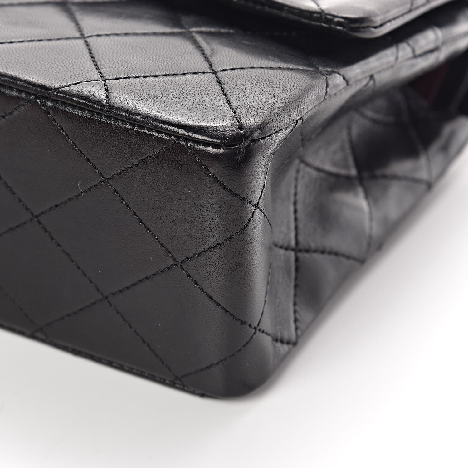 Chanel Lambskin Quilted Medium Double Flap Black 10 of 12