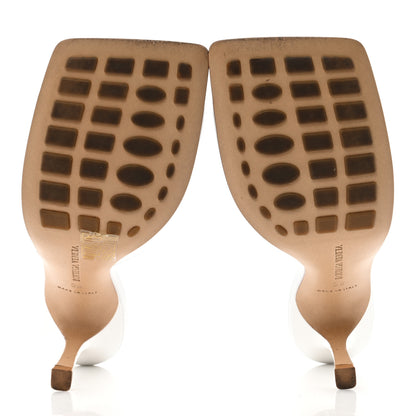 Bottega Veneta Lambskin Stretch Mule Sandals 38 Optic White 5 of 9