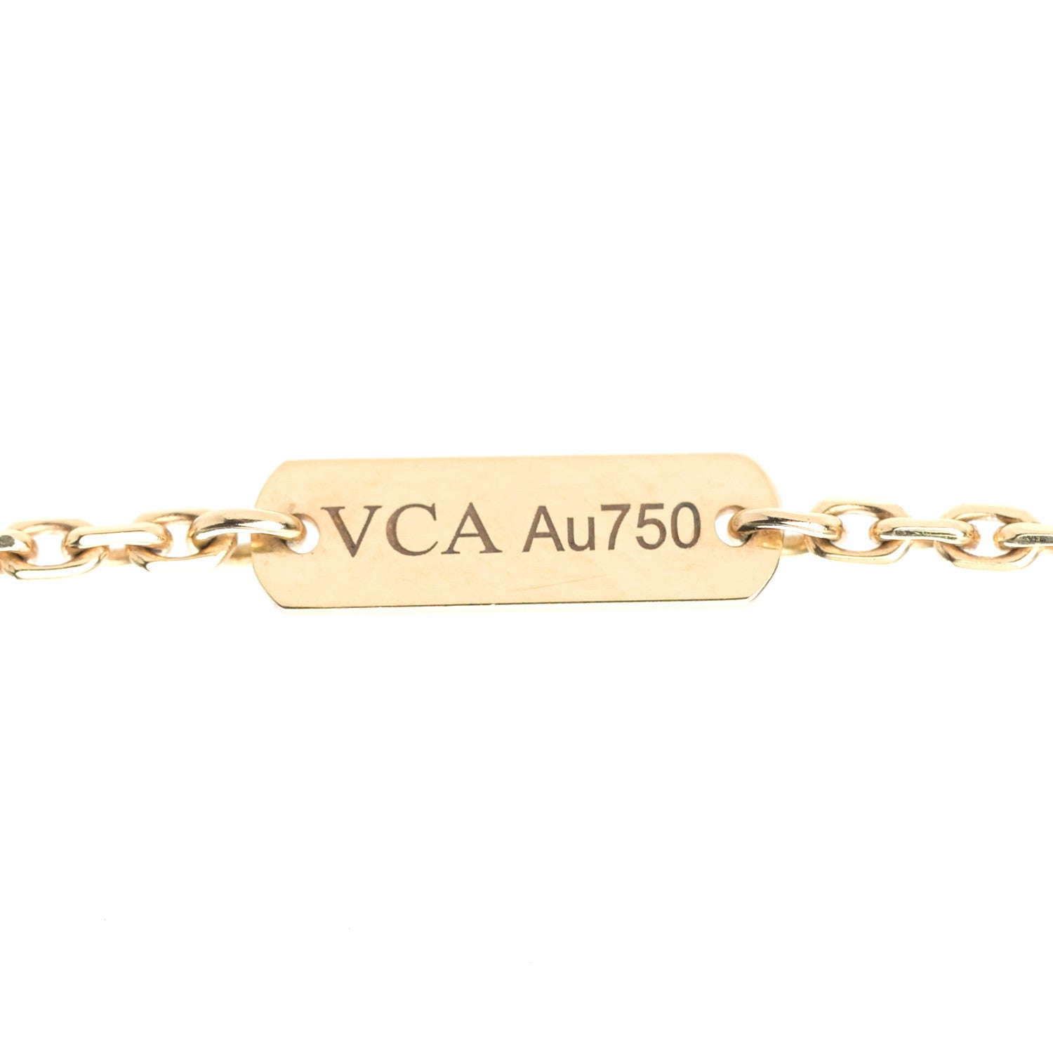 Van Cleef & Arpels 18K Yellow Gold Tiger Eye Lucky Alhambra Butterfly Pendant Necklace 6 of 6