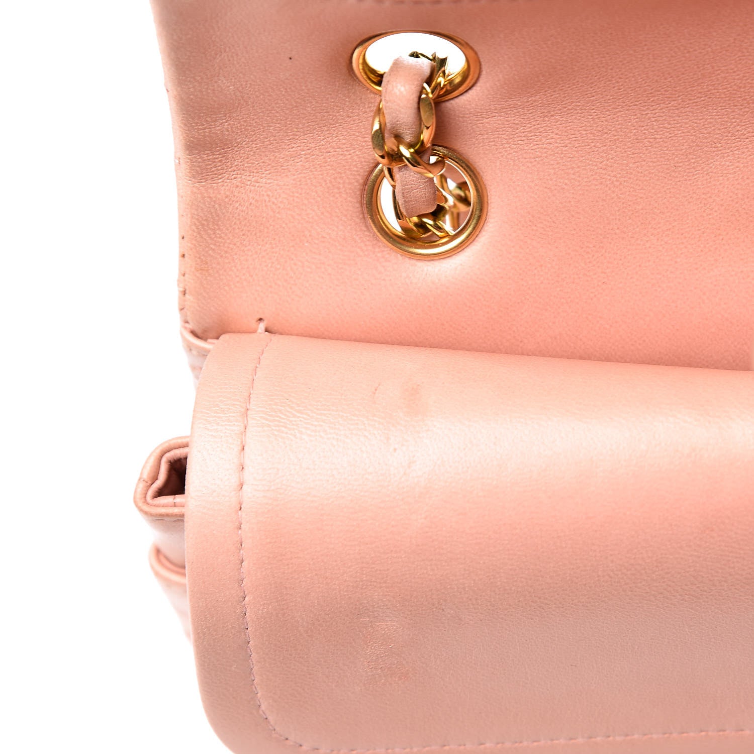 Chanel Lambskin Quilted Medium Double Flap Light Pink 10 of 16