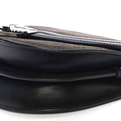 MCM Suede Calfskin Trisha Small Shoulder Bag Black 10 of 16