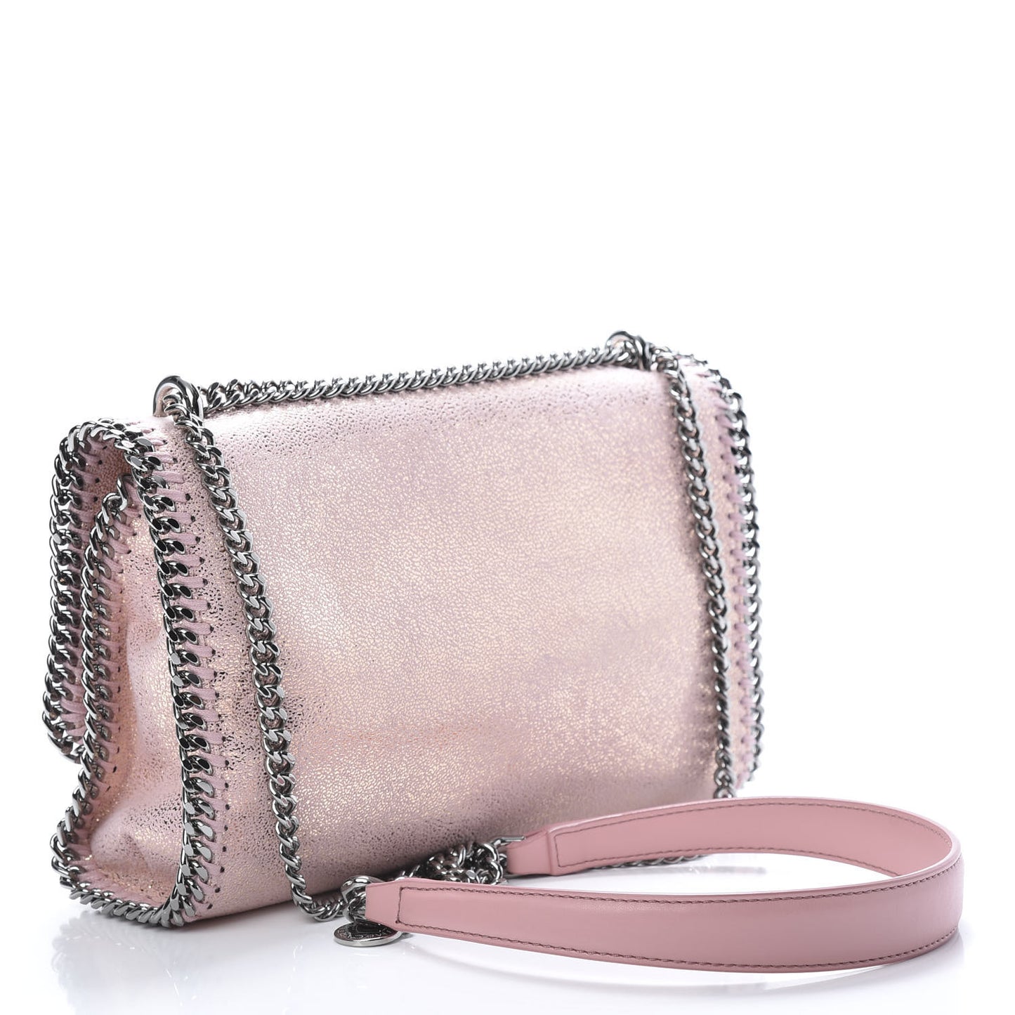 Metallic Shaggy Deer Falabella Messenger Pink