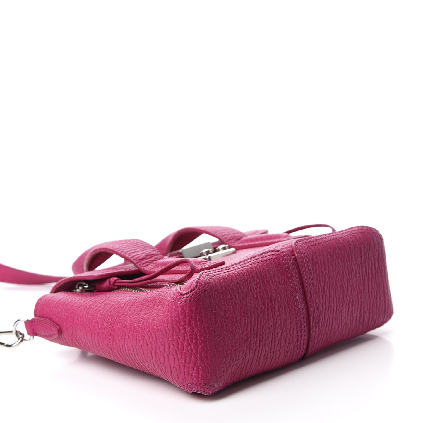 3.1 Textured Calfskin Mini Pashli Satchel Magenta