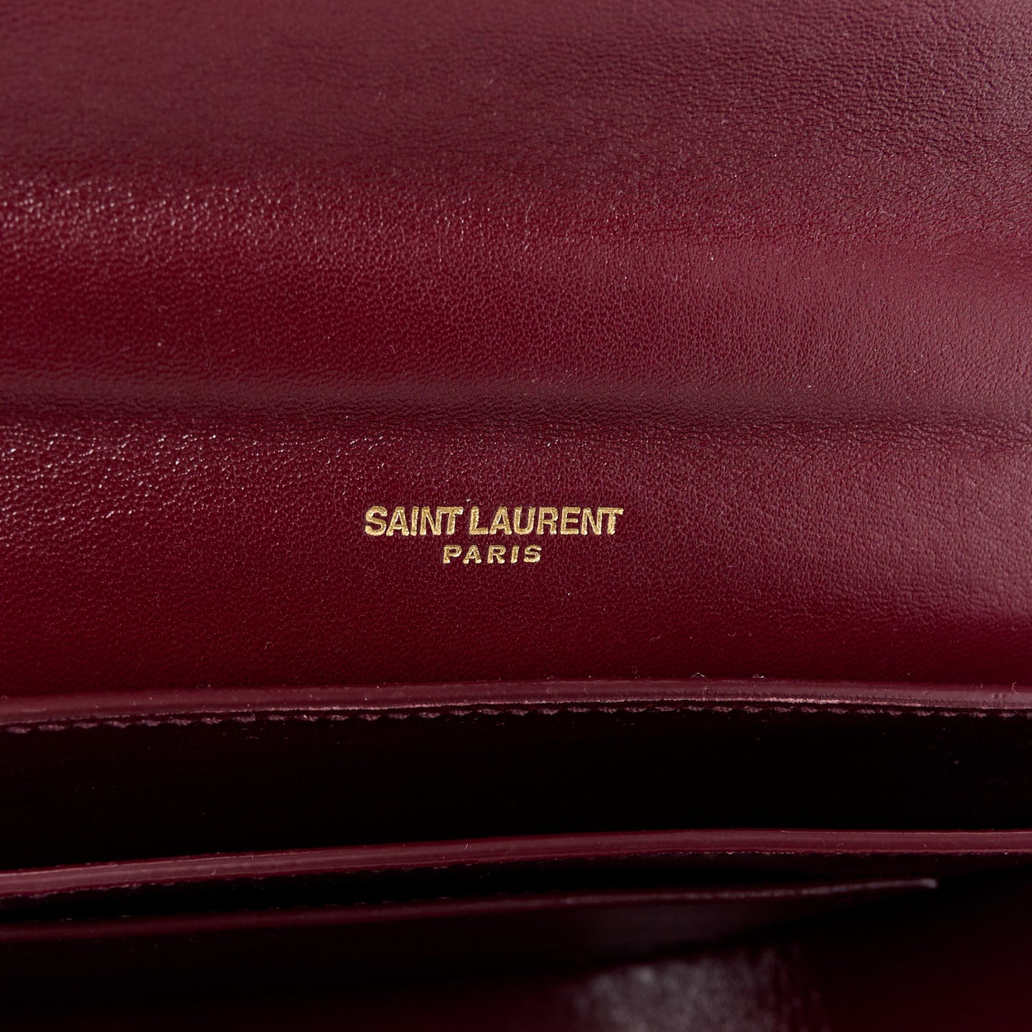 SAINT LAURENT Snakeskin Small Kaia Satchel Burgundy