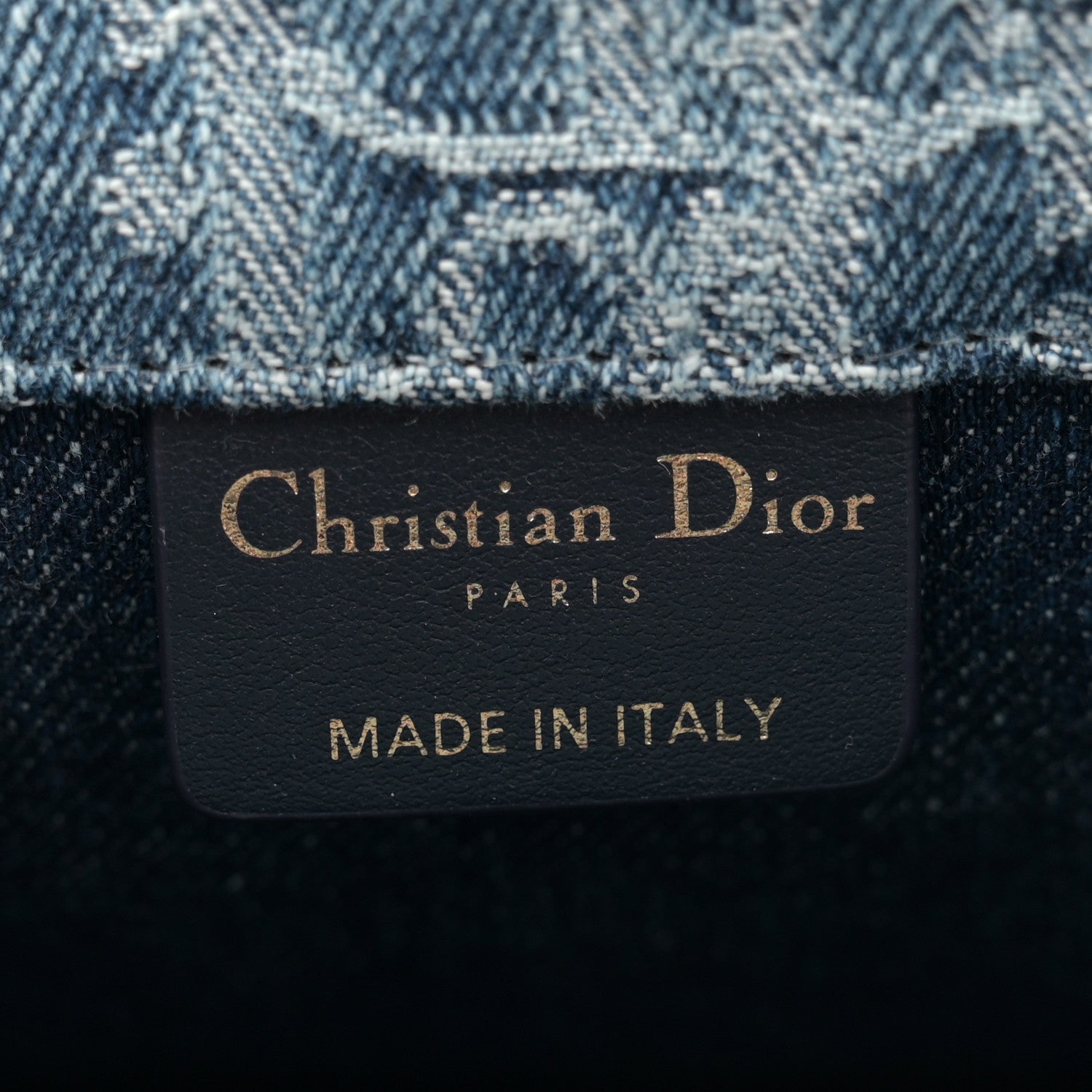 Christian Dior Denim Oblique Mini Book Tote With Strap Blue 6 of 11